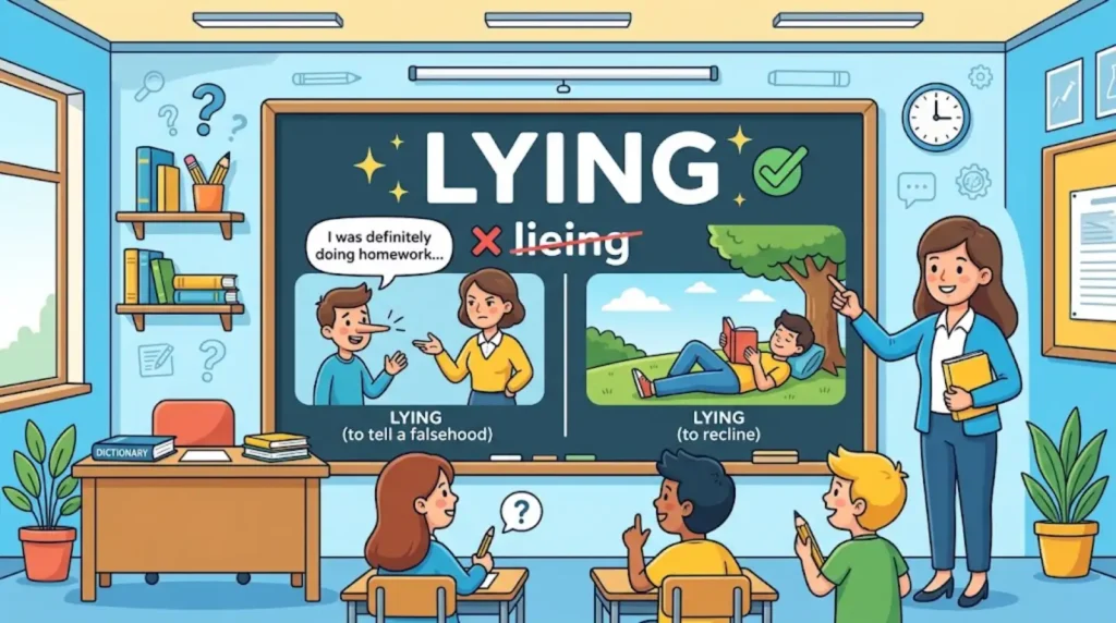 lieing-or-lying